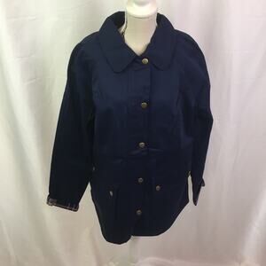D&Co hi lo snap button Jacket blue XS